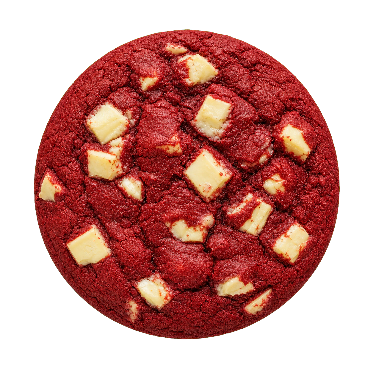 Red Velvet Cookie, viewed from above
